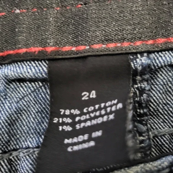 LANE BRYANT BOOTCUT TUMMY TIGHTER DENIM JEANS SIZE 24 - Picture 4 of 11
